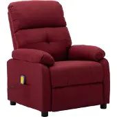 The Living Store Massagesessel Weinrot Stoff