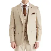 Paul Andrew Leichter einreihiger Sommerblazer für Herren in Beige