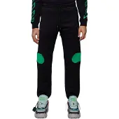 OFF-WHITE Green Diag Outline Design Schwarze Jogginghose mit Bundchen