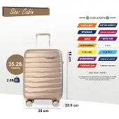 Infinity Leather Hartschalen-Kabinenkoffer PP Gepäckkoffer Passend für Easyjet, Ryanair