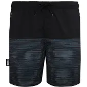 Guggen Mountain Herren Badehose mit Muster Streifen Grün Schwarz