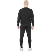 MYT Herren-Trainingsanzug mit Rundhalsausschnitt und gesticktem Logo in Schwarz