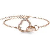 MYC Paris Verschlossenes Herz-Armband - Rose Gold und Kristall