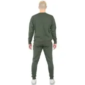 MYT Herren-Trainingsanzug mit Rundhalsausschnitt und Stickerei-Logo in Khaki