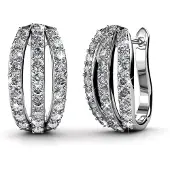 MYC Paris Elegante Ohrringe - Silber und Kristall