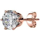 MYC Paris Geburtsstein April Ohrringe - Rose Gold und Kristall