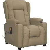 Syfax Massagesessel Cappuccino-Braun Kunstleder
