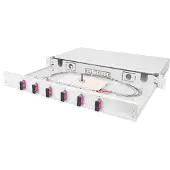 Digitus LWL Spleißbox 1HE bestückt 6x SC DX OM4 grau