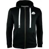 Guggen Mountain Herren Wandern Kapuzenpullover H06 mit Reißverschluss mit Logo Schwarz