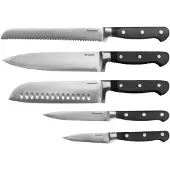 Hanseatic Messer-Set "PREMIUM, 5-teilig" mit schwarzen Griffen, mit Nieten