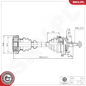 ESEN SKV 40SKV303 Antriebswelle Vorne Links für VW PASSAT Variant (3B6) PASSAT Variant (3B5) PASSAT (3B3) PASSAT (3B2) für AUDI A4 Limousine (8D2, B5)