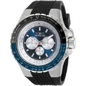 Invicta Aviator 32916 Herrenuhr - Quarzwerk - Edelstahl mit blauem Zifferblatt - 50 mm