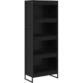 vidaXL Bücherregal Schwarz Eichen-Optik 80 x 30 x 155 cm Holzwerkstoff 886396