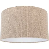 QAZQA Stofflampenschirm Beige mit Teddy-Stoff 35/35/20