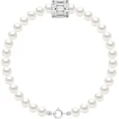 ATELIERS SAINT GERMAIN Armbandreihe aus echten Süßwasser-Zuchtperlen, halbrund, 5–6 mm