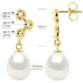 ATELIERS SAINT GERMAIN Ohrringe Prestige – Diamanten 0,12 ct – Qualität HSI – Gelbgold