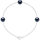 ATELIERS SAINT GERMAIN Armband 3 echte Süßwasser-Zuchtperlen rund 7-8 mm