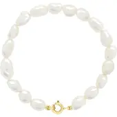 ATELIERS SAINT GERMAIN Armband Gold - Reihe echter Süßwasserperlen Barock 6-7 mm