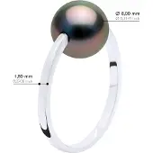 ATELIERS SAINT GERMAIN Armreifring – Weißgold – echte Tahiti-Zuchtperle, rund 8–9 mm