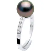 ATELIERS SAINT GERMAIN Ringschmuck - Echte Tahiti-Zuchtperle, rund 8-9 mm