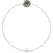 ATELIERS SAINT GERMAIN Armband echte Tahiti-Zuchtperle, eingekreist, 9-10 mm