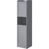 Songmics Badschrank mit Wäschekorb, herausnehmbarer Wäschesack, Schrank mit verstellbarer Ablage BBCB35761G02