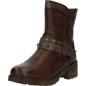 Mustang Damen Stiefelette mit Zierschnallen und Nieten, Größe:40 EU, Farbe:Braun
