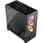 Corsair 4500X LX-R RGB Tempered Glass Mid-Tower, Black, Midi Tower, PC, Schwarz, ATX, EATX, micro ATX, Mini-ITX, Stahl, Kunststoff, Gehärtetes Glas, Gaming
