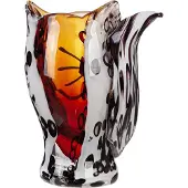 Gilde Tischvase "Gesichtsvase Katze Cat braun H. 27 cm", rot (braun), B:23cm H:27cm T:16cm, Glas, Vasen, Tischvase