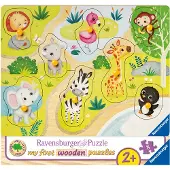 Ravensburger Knopfpuzzle Unterwegs Im Zoo 8 Teile