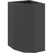 vidaXL Eckpflanzer Schwarz 30 x 30 x 50 cm Stahl