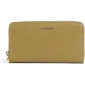 Coccinelle Damen-Geldbörse in Grün Metallic mit Reißverschluss und Logo