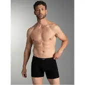 Trigema Boxer "Pants mit praktischem Gummibund", Herren, Gr. L, 1 Stk., schwarz, 95% Baumwolle, 5% Elasthan, Unterhosen Boxer