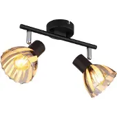 Globo Lighting 54315S-2, Schwarz, Chrom, Metall, Glas, IP20, I, E14, 40 W