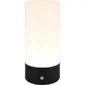 Globo RGB LED Tischleuchte, schwarz, Touchdimmer, Akku, H 19 cm
