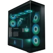 Arctic Cooling Xtender (Black) Premium E-ATX PC-Gehäuse, Midi Tower, PC, Schwarz, EATX, Metall, Gehärtetes Glas, Gaming