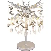 Globo Tischlampe Queena silbergrau Ø 36cm