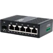 EXSYS Switch 5+ Mini Industrie Gigab. 5+1xGigabit SFP PoE+ Web-Managed - Switch - 1-Port