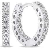 Brilio Silver Charming silver hoop earrings EA724W