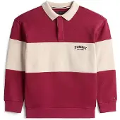 Tommy Hilfiger Colour-Blocked Long Sleeve Polo Shirt, Polohemd, Kind, Sand, 1-1.5Y, Polokragen, Langärmlig