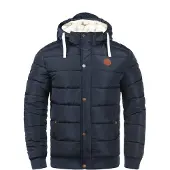 Blend BHFrederico Herren Winterjacke Steppjacke warme Jacke gefüttert mit Kapuze Kordelzug Eingrifftaschen Regular fit
