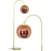 Hofstein Cesaro Stehlampe aus Metall/Glas in Messing/Kupferfarben