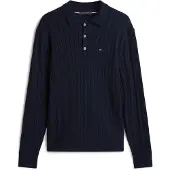 Tommy Hilfiger Polokragenpullover "CLASSIC COTTON CABLE" mit Zopfmuster, regular fit
