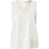 More & more Paillettentop in Creme - 38