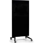 Legamaster Mobiles Glasboard , schwarz, magnethaftend, doppelseitig nutzbar, B 900 x H 1750 mm