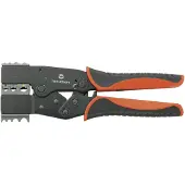 Toolcraft 2-i-1 818644 Krympetang Isolerede fladstik, Kabelsko, Stødsamling