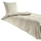 TRAUMSCHLAF Mako-Satin Bettwäsche Stripe 135x200 cm + 80x80 cm beige