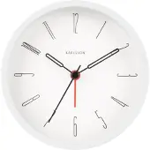 Karlsson Klassischer Wecker Belle Numbers 11 cm, Weiss