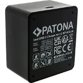 PATONA Dual Ladegerät für Leica Q3 Q4 BP-SCL4 und BP-SCL6 inkl. USB-C Kabel