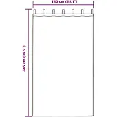 vidaXL Verdunkelungsvorhänge 2 pcs Dunkelblau 140 x 245 cm Samt